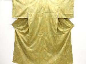 未使用品　抽象模様織り出し手織り紬着物